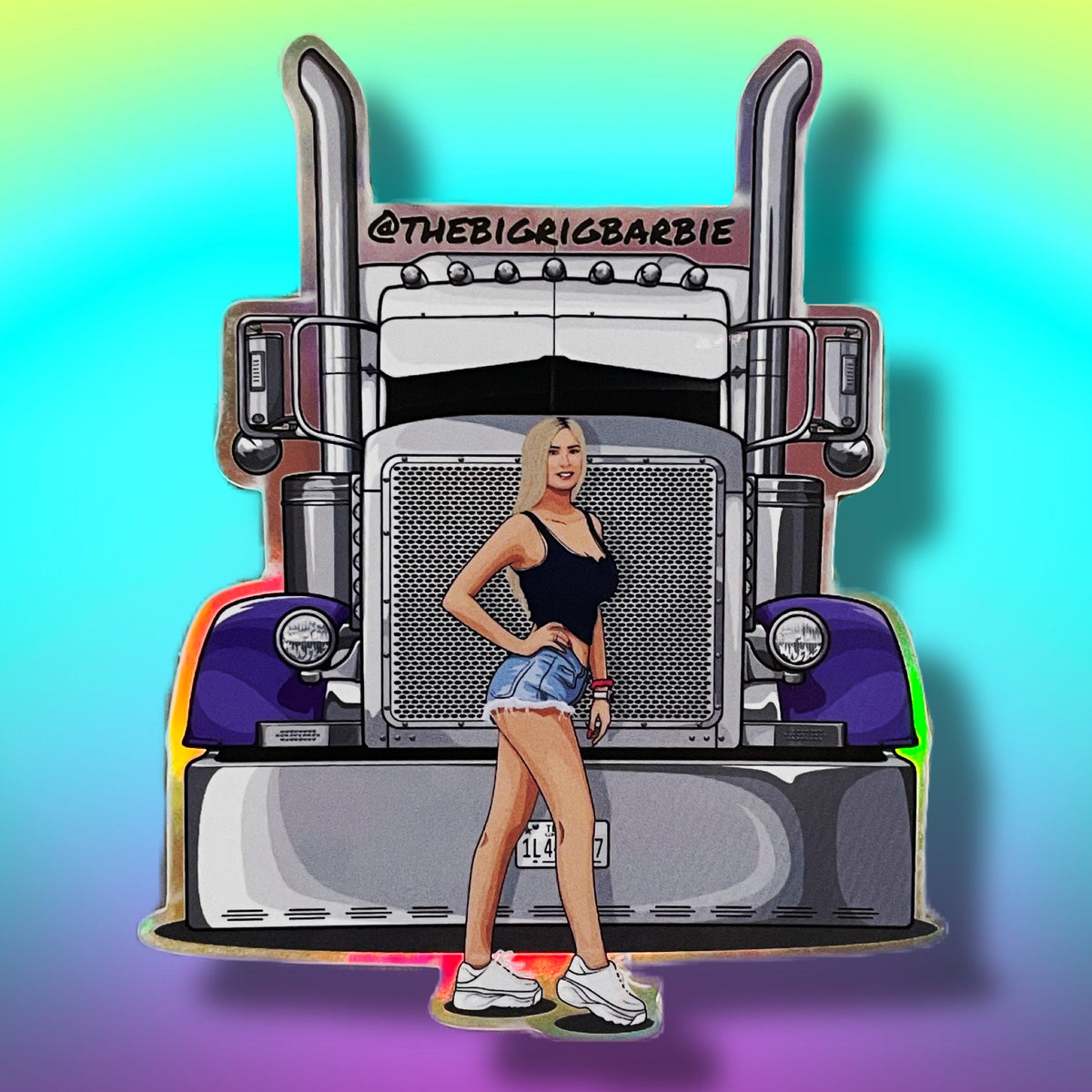 The Big Rig Barbie Sticker