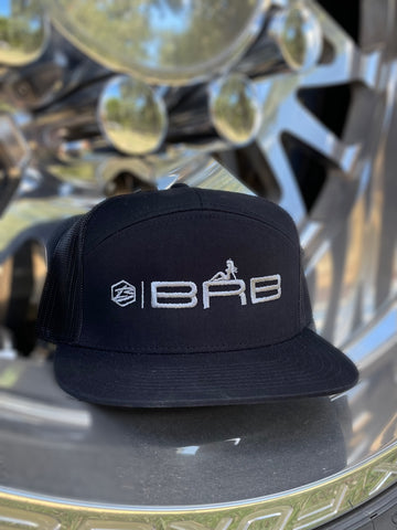 Black & Silver BRB Flat Bill Hat